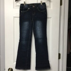 Justice girls dark wash boot cut jeans